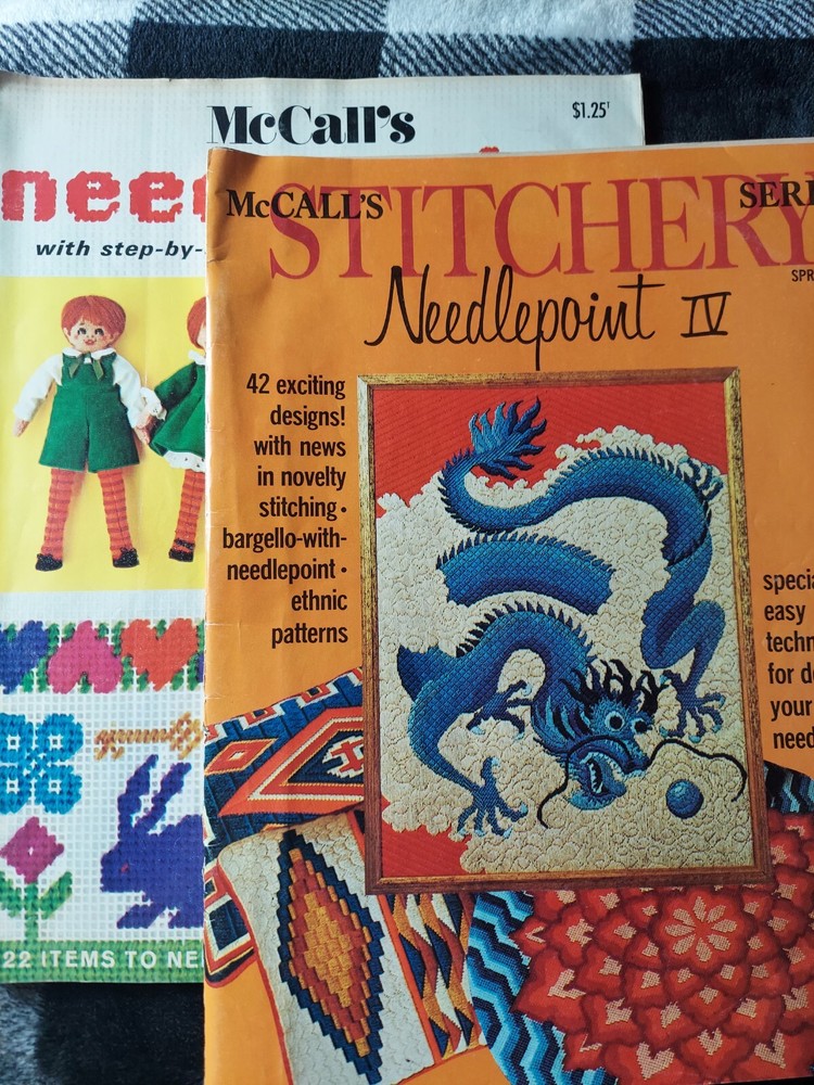 McCalls Needlepoint Beginner Step By&  Mccall's Stitchery Needlepoint 4 Magazine