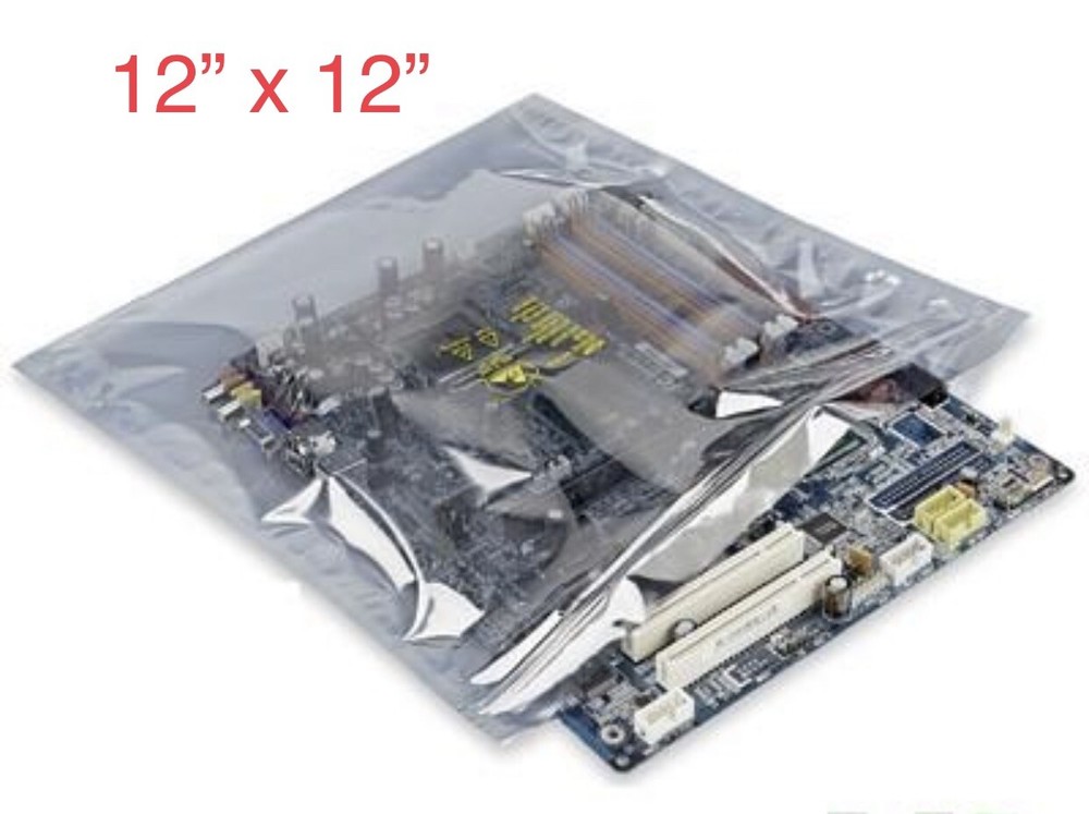 200 Pcs 12” X 12” Open Top Anti static Shielding Bags