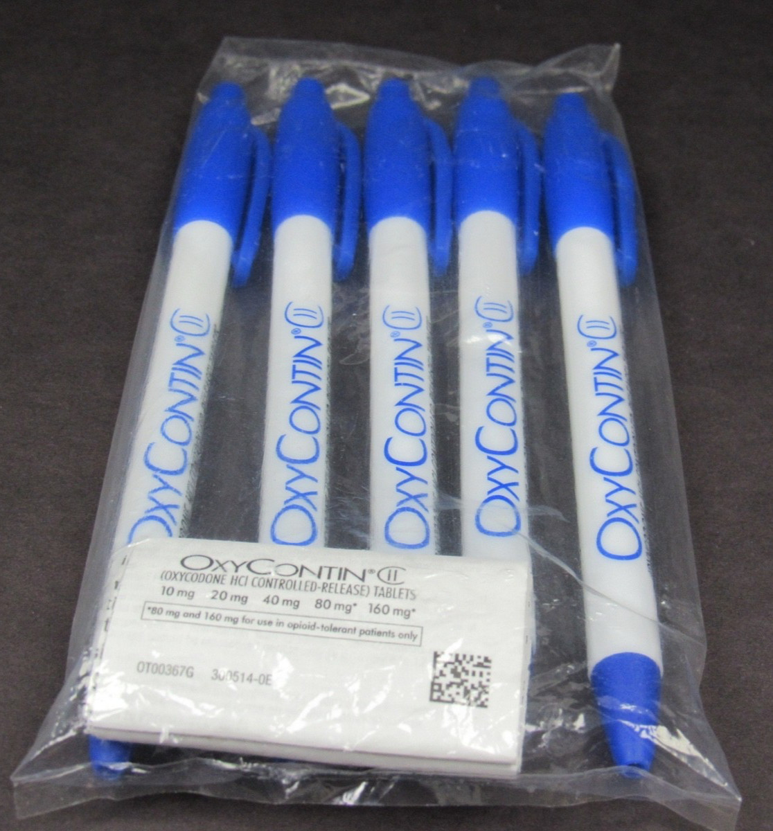 Oxycontin PENS Drug Rep Pharmaceutical Promo Lot of 5 Sealed in Original Package