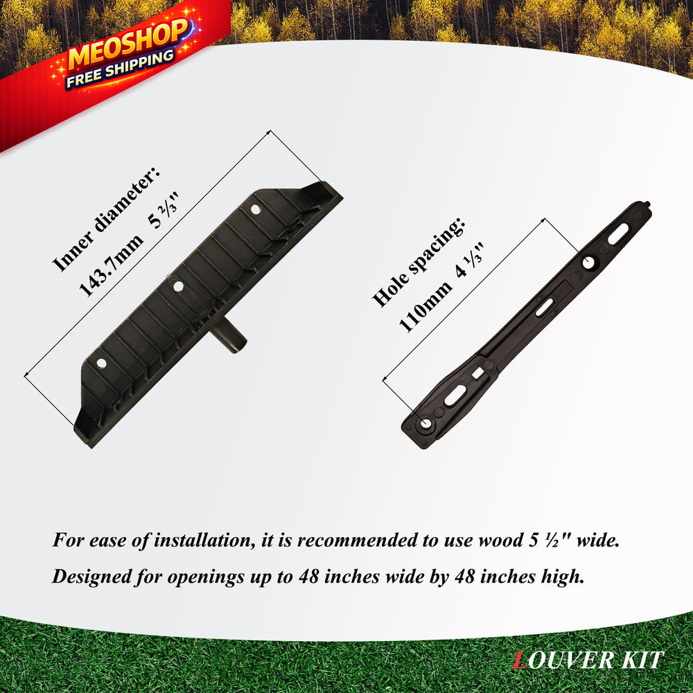 Explranltec Louver Bracket Kit, Deck Sunblind System, Shutters Hardware Black