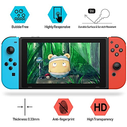 [3 Pack] Tempered Glass Screen Protector Compatible with Nintendo switch -