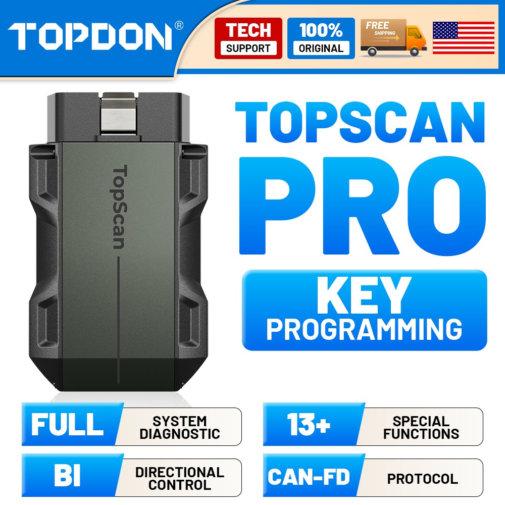 TOPDON Professional Car Dongle OBD2 Scanner Bidirectional Diagnostic Key Coding
