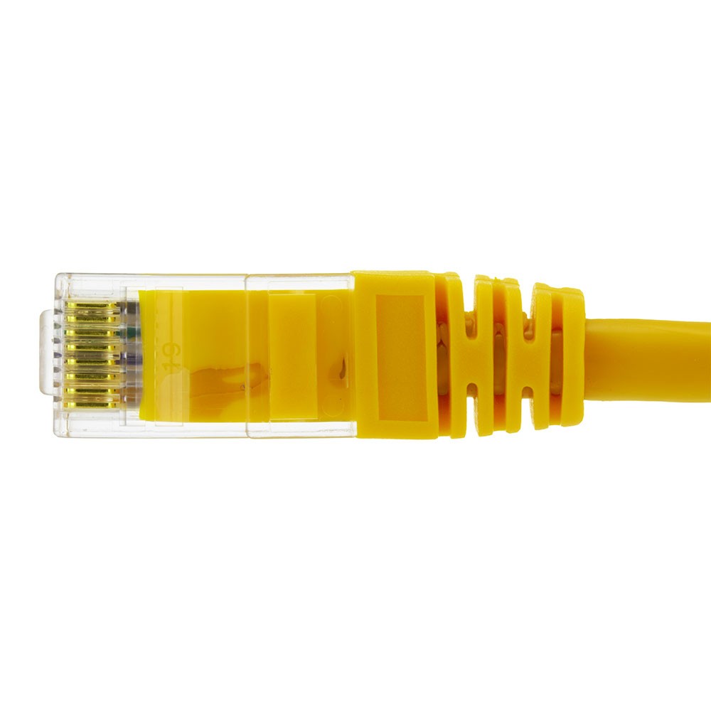 Ethernet Patch Cable CAT6A, UTP, 24AWG, 1 Ft, 10 pack, Yellow