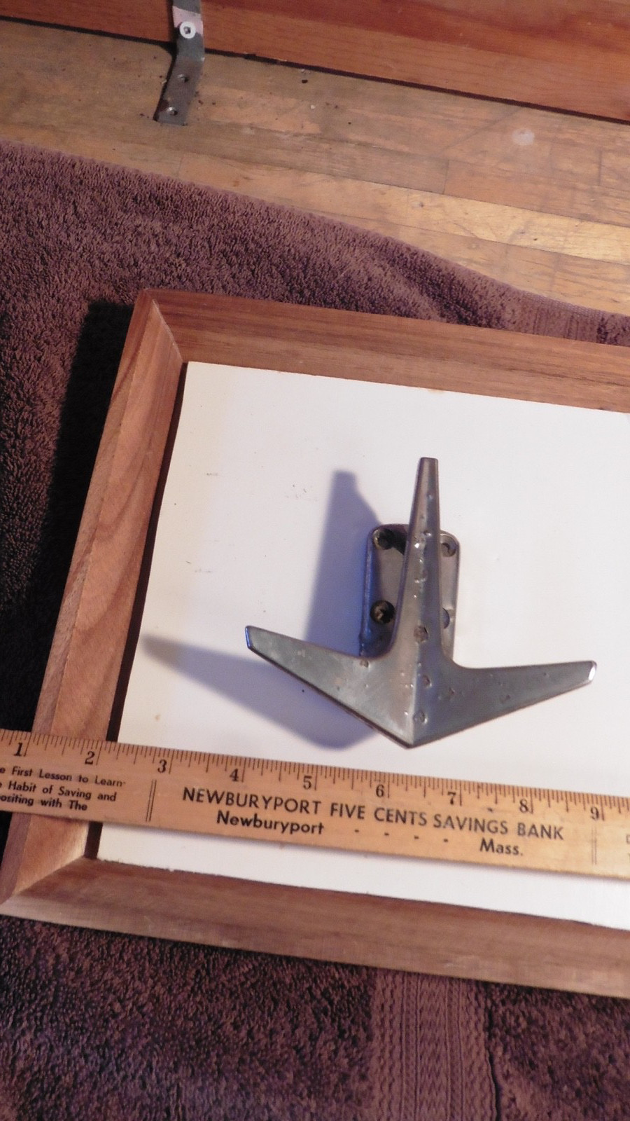 Vintage Chrome Boat Cleat Aerodynamic Bow Fender Anchor Shaped Mount