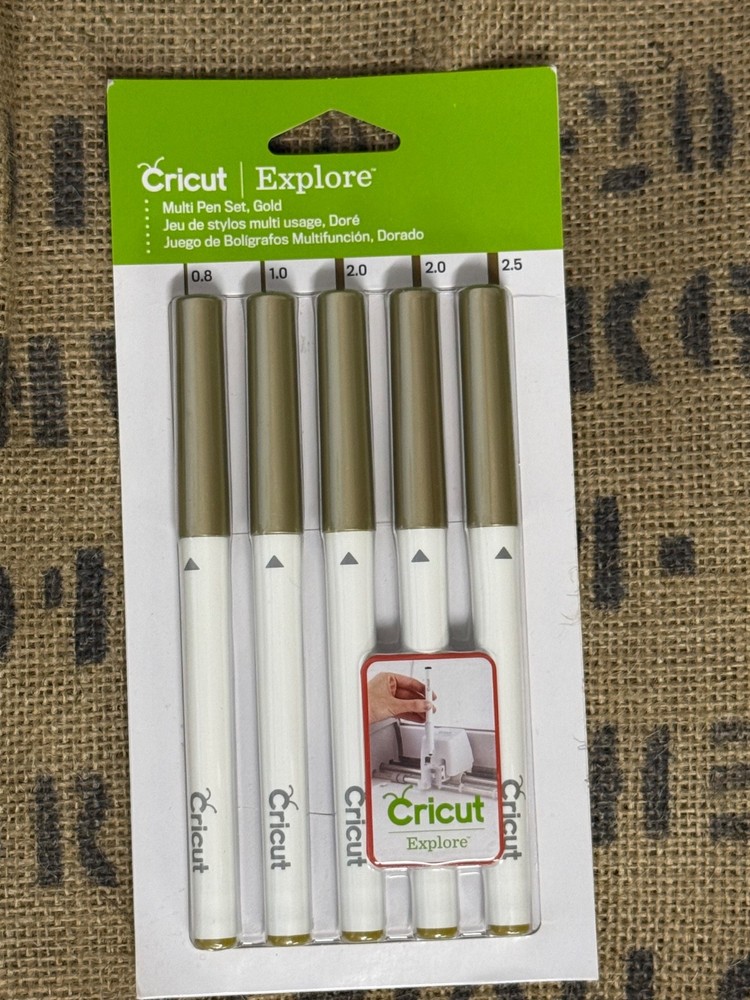 Cricut Explore Multi Pen Set Gold Write Draw Calligraphy Water Based Ink 5 Pack