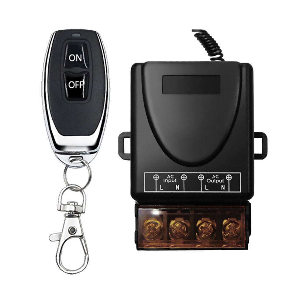 Remote Control Switch 90-220V RF Relay Receiver W/ Remote Control 100m Range