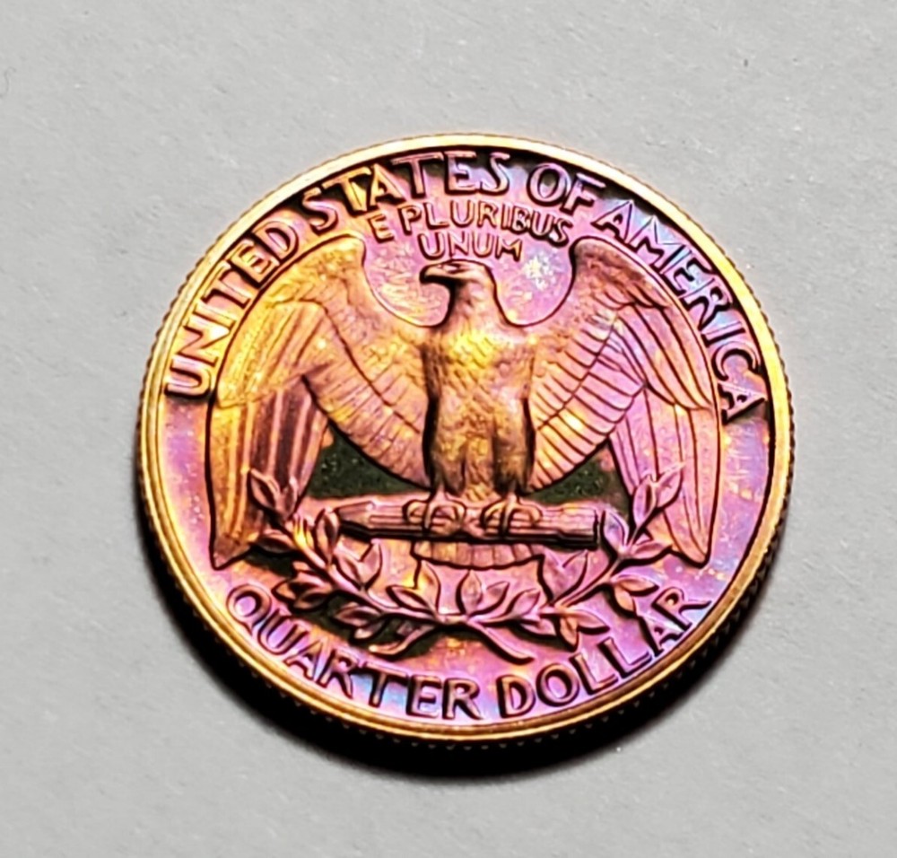 TONED 1985 S WASHINGTON QUARTER PROOF UNC #C1898