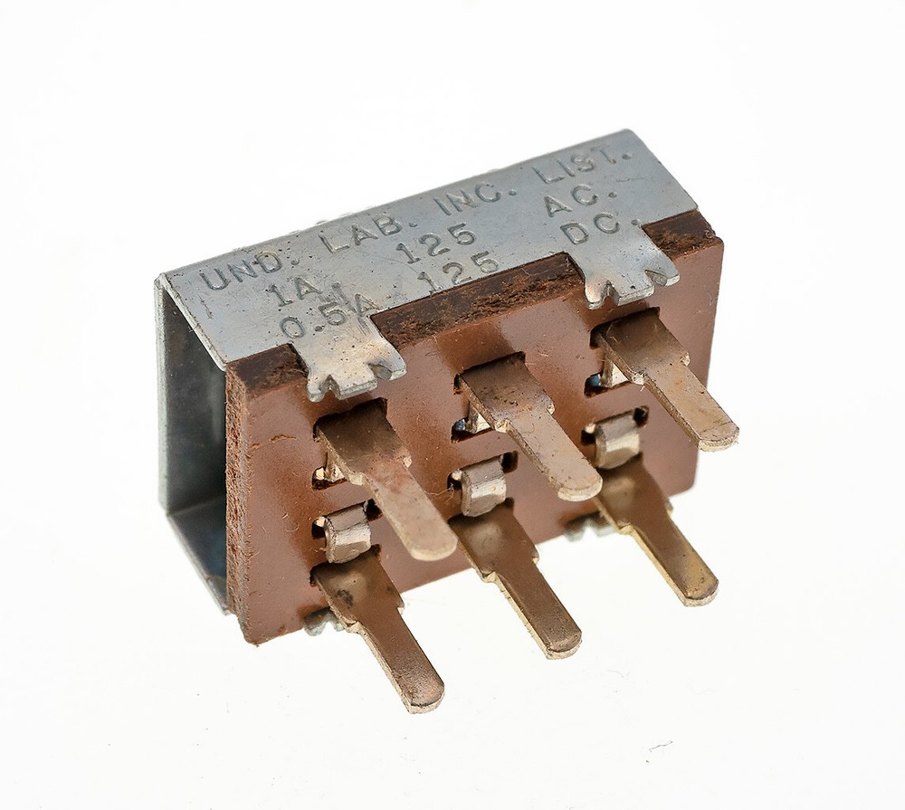 5X - Stackpole DPDT Short Actuator Slide Switch 1A/125VAC 0.5A/125VDC PCB Mount