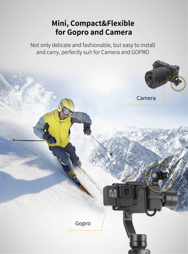 COMICA CVM-VS10 Mini flexible Stereo Microphone Shock-Absorbing for GoPro Camera