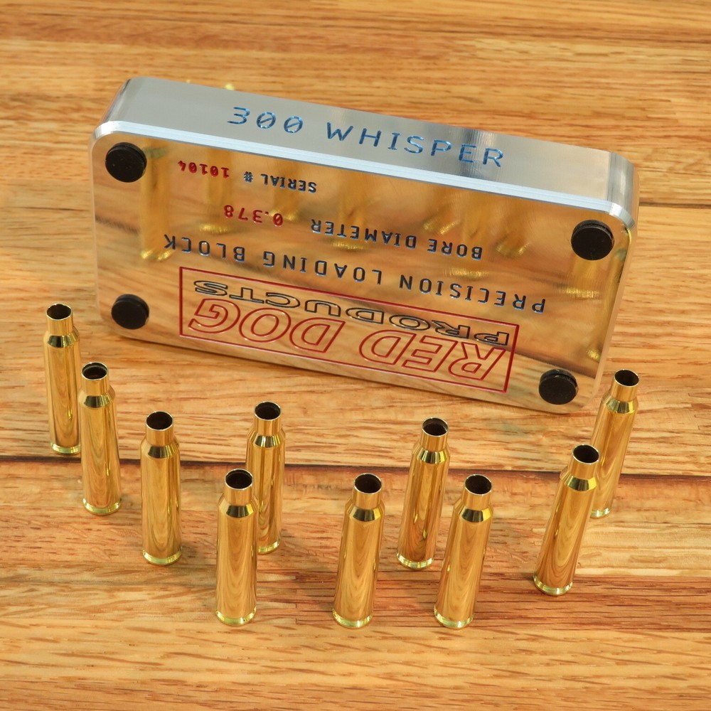 300 Whisper - Precision Loading Block - 1" Thick Billet Aluminum (50)