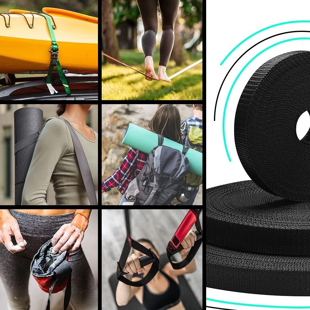 Customized 2" Heavy Duty Webbing: 25 Yards Black Polypropylene for Every Project