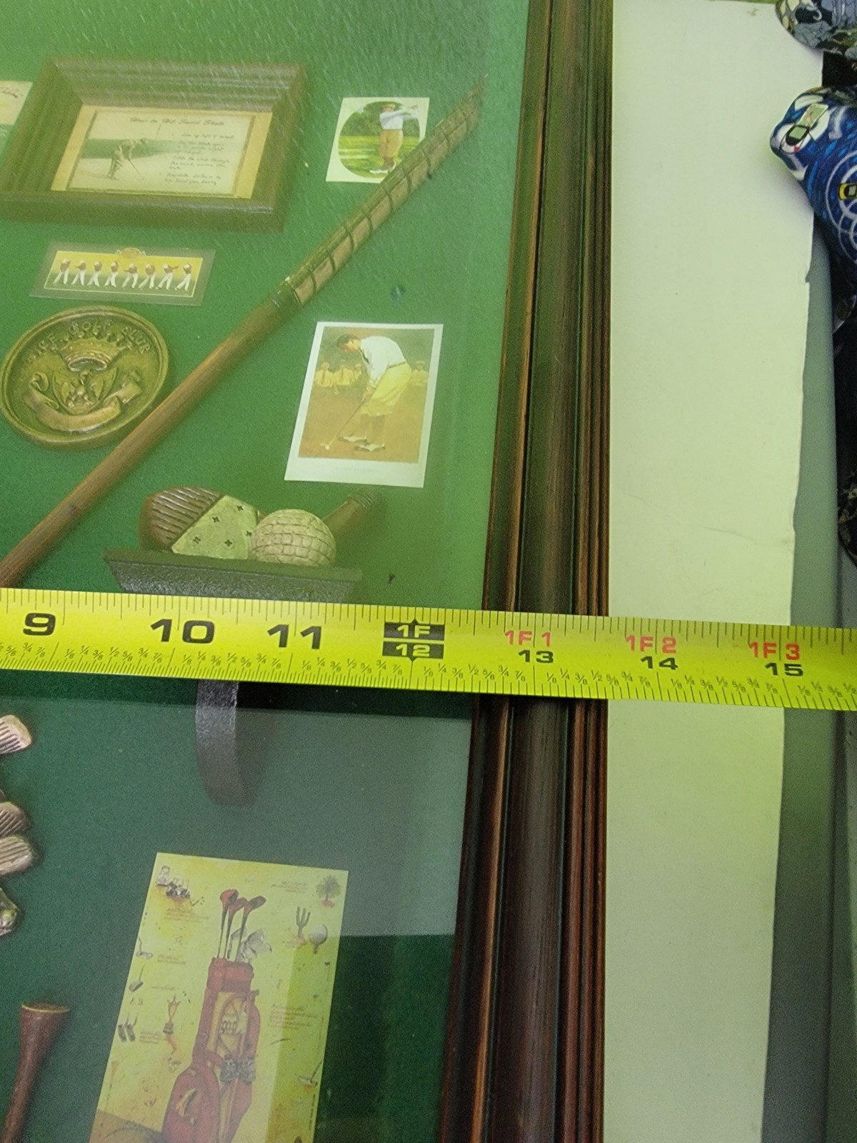 Decorative Vintage History of Golf Wall Display in Wooden Shadow Box Large 20x13