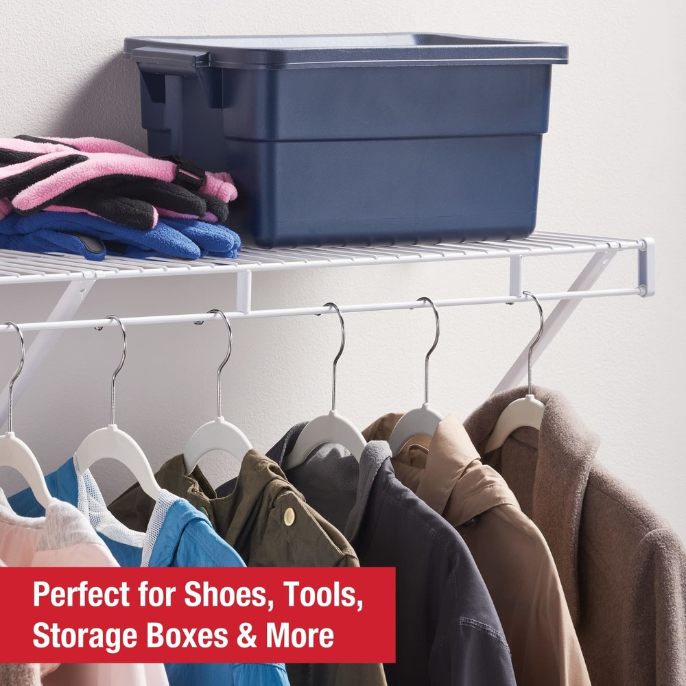 4' Wardrobe Prepack ShelfWhite