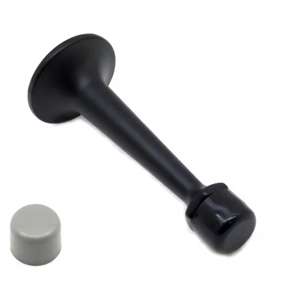 3 In. Solid Brass Arrow Base Stop in Matte Black