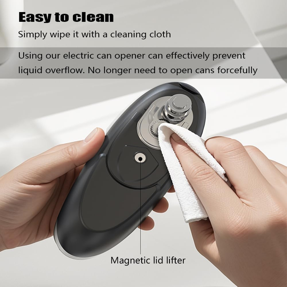 Rechargeable Electric Can Opener Smooth Edge Automatic USB Kitchen Tool