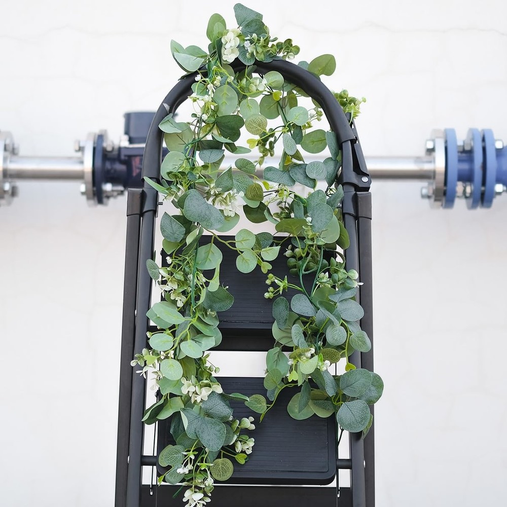Artificial Eucalyptus Vines (3-Pack, Total 17.7Ft), Green Eucalyptus Garland ...