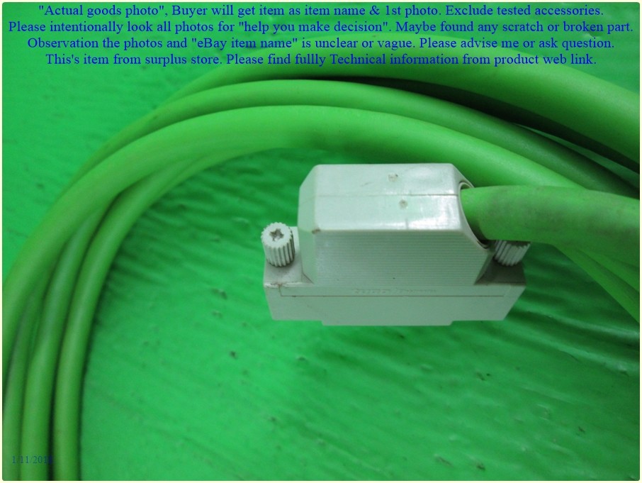 Siemens 9042870 17 Pins, Encoder Servo Cable 6m. plug as photo, sn:1809, DHLtoUS