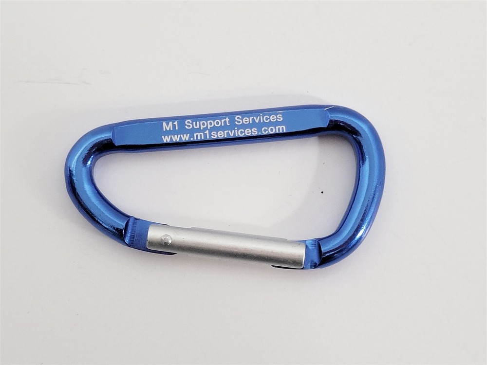 M1 Support Services Blue Carbiner Keychain Military