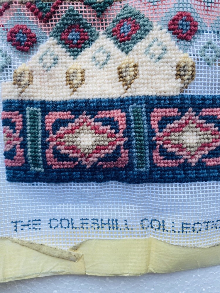 Coleshill Collection Needlepoint Kit Elephant Boho MCM Multicolor 11” By 14.5”