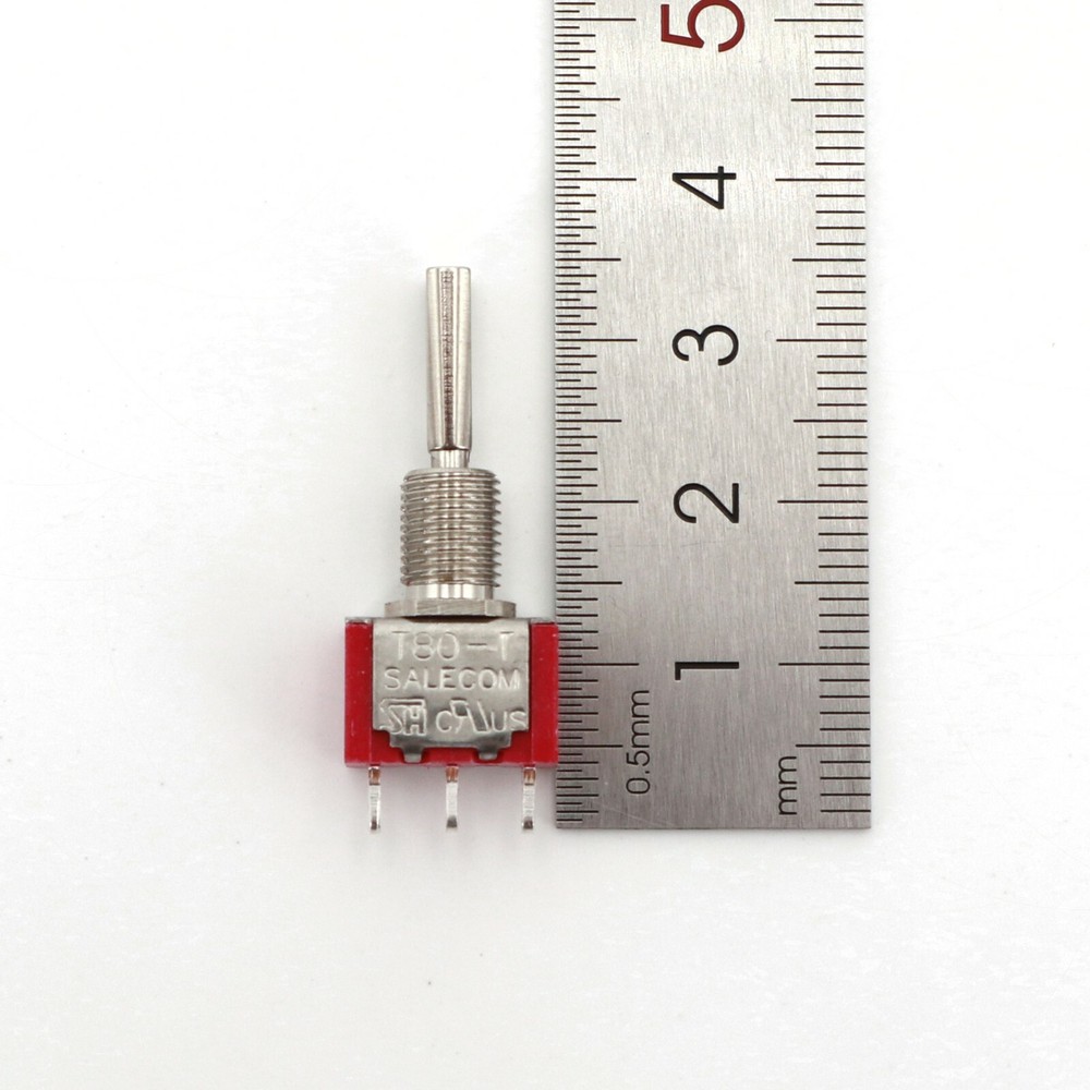 SH T80-T Series Flat Lever 3-Pin SPDT Mini Toggle Switch for Remote Control
