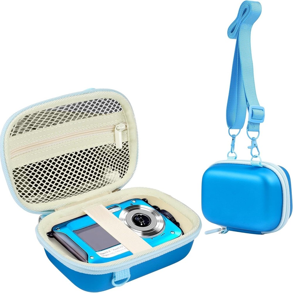 Durable Synthetic Waterproof Camera Case with Flannel Lining & Accessories Net