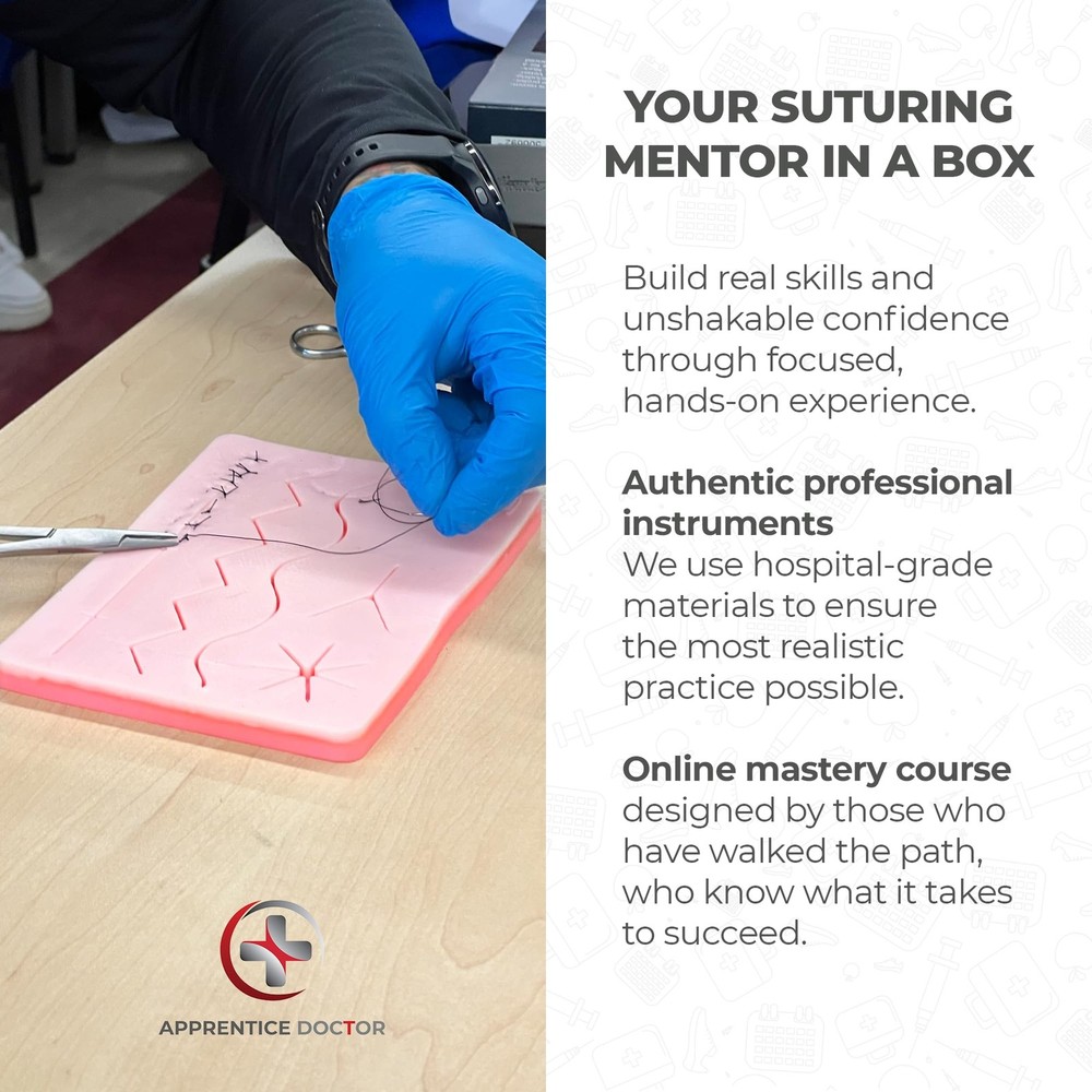 Suture Kit for Students (Left Handed) + Access to The Apprentice Academy's in...