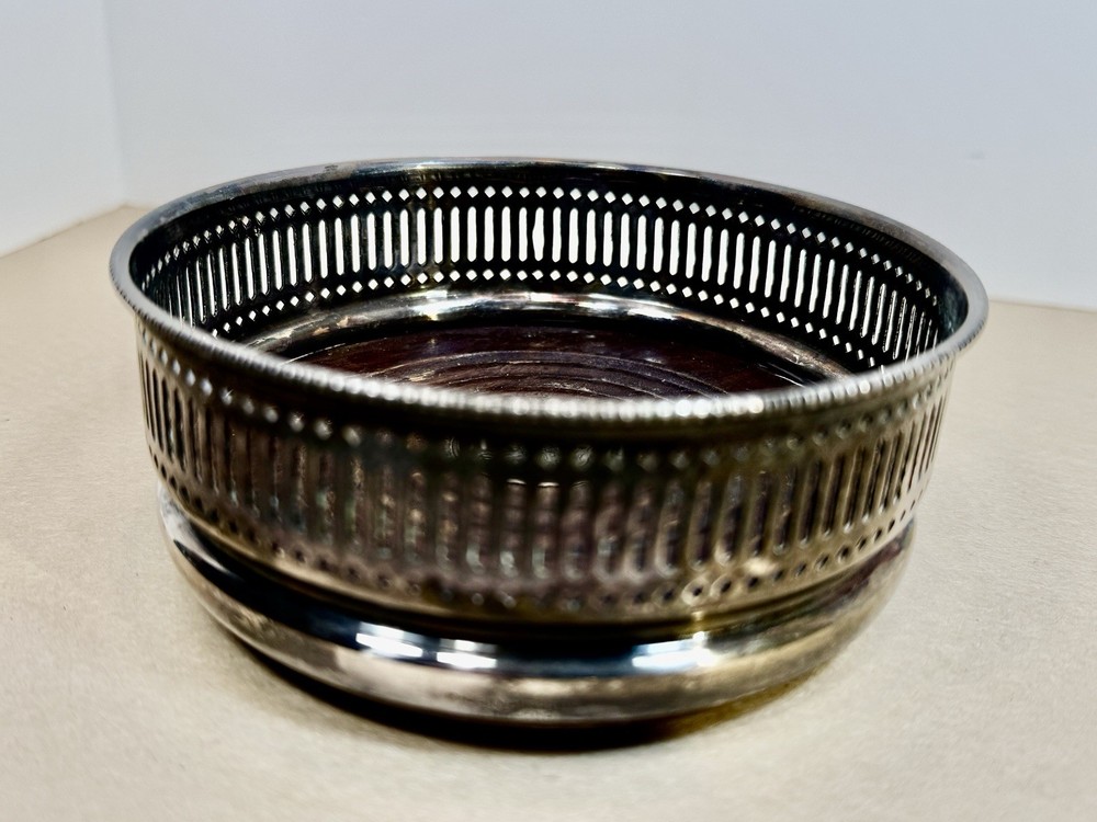 Sheffield English Silver Wine Bottle Coaster