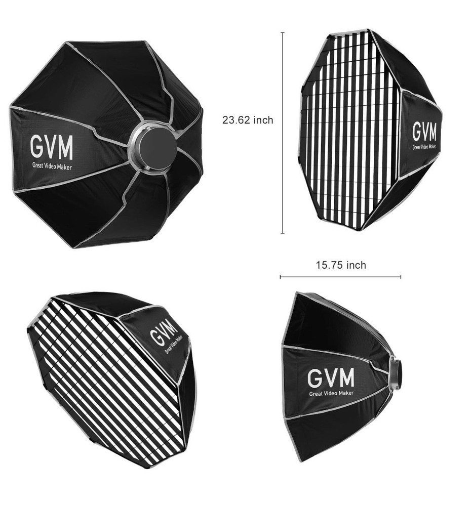 GVM Soft Boxes Lighting, Bowens Mount