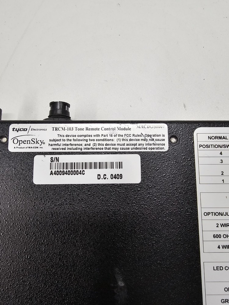 Harris TYCO TRCM-103 Two Way Radio Tone Remote Control Module