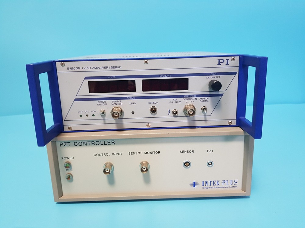 PI E-665.XR E-655.SR LVPZT-AMPLIFIER / SERVO + INTEK PLUS PZT CONTROLLER