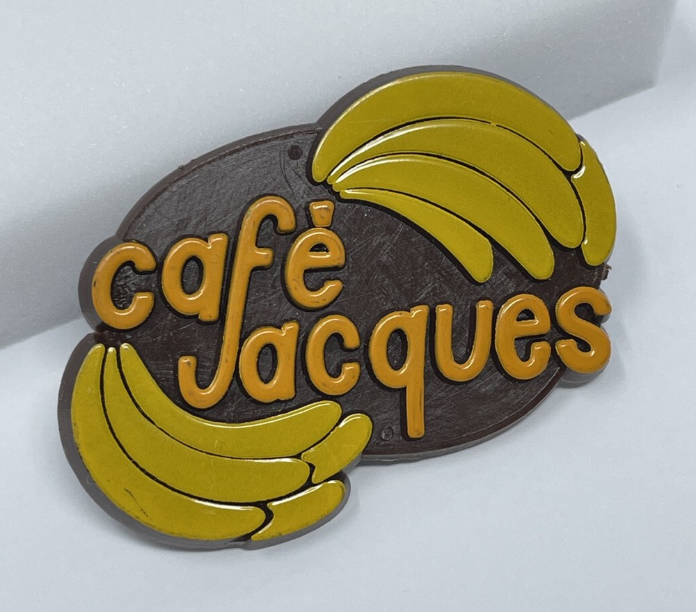Rare 1970s Cafe Jacques Pinback Button - Scottish Progressive Rock Lapel Hat Pin