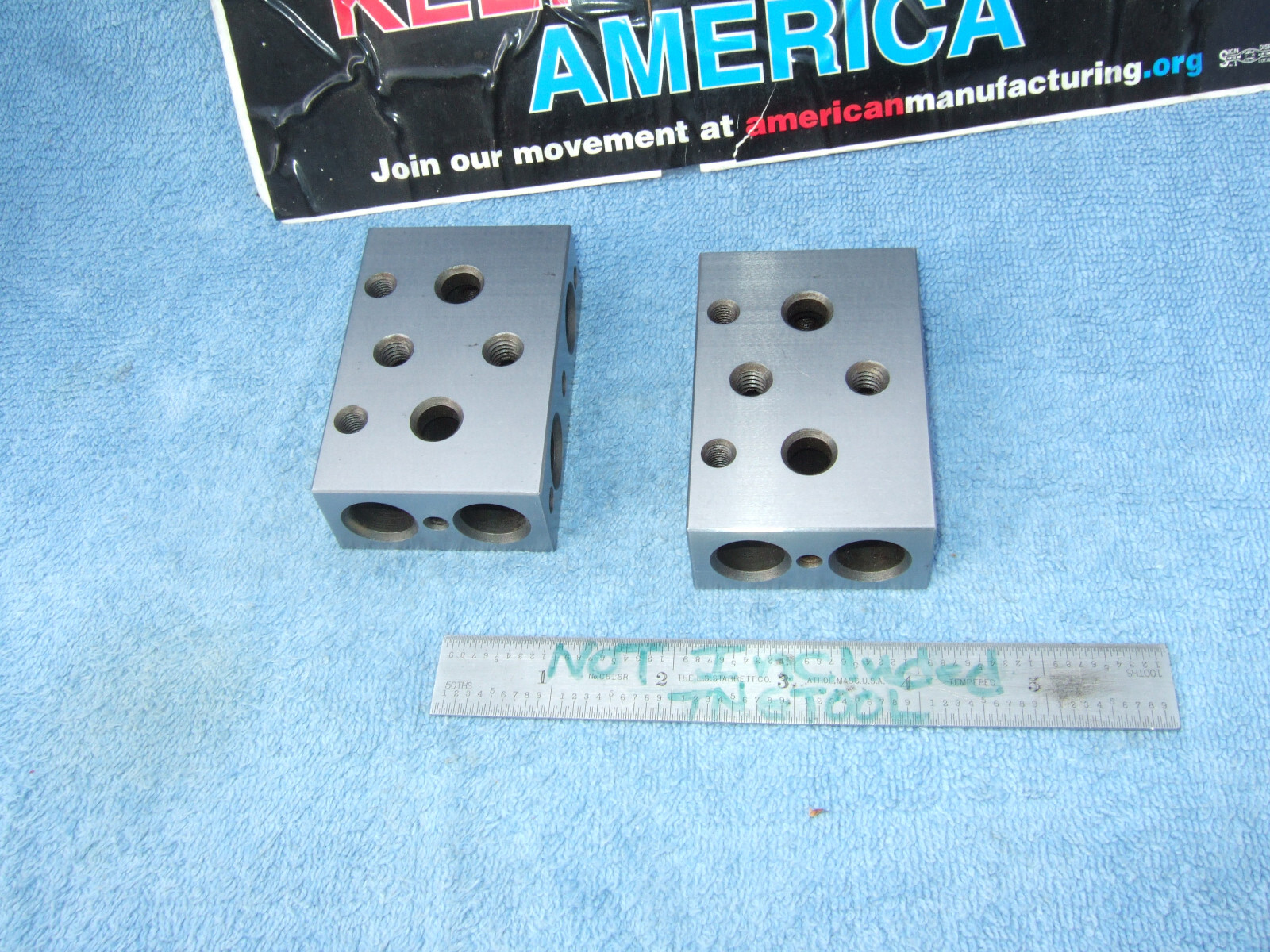 1-2-3 BLOCKS PARALLELS XLNT TOOLMAKER MACHINIST INSPECTION GRIND MILL tapped JE