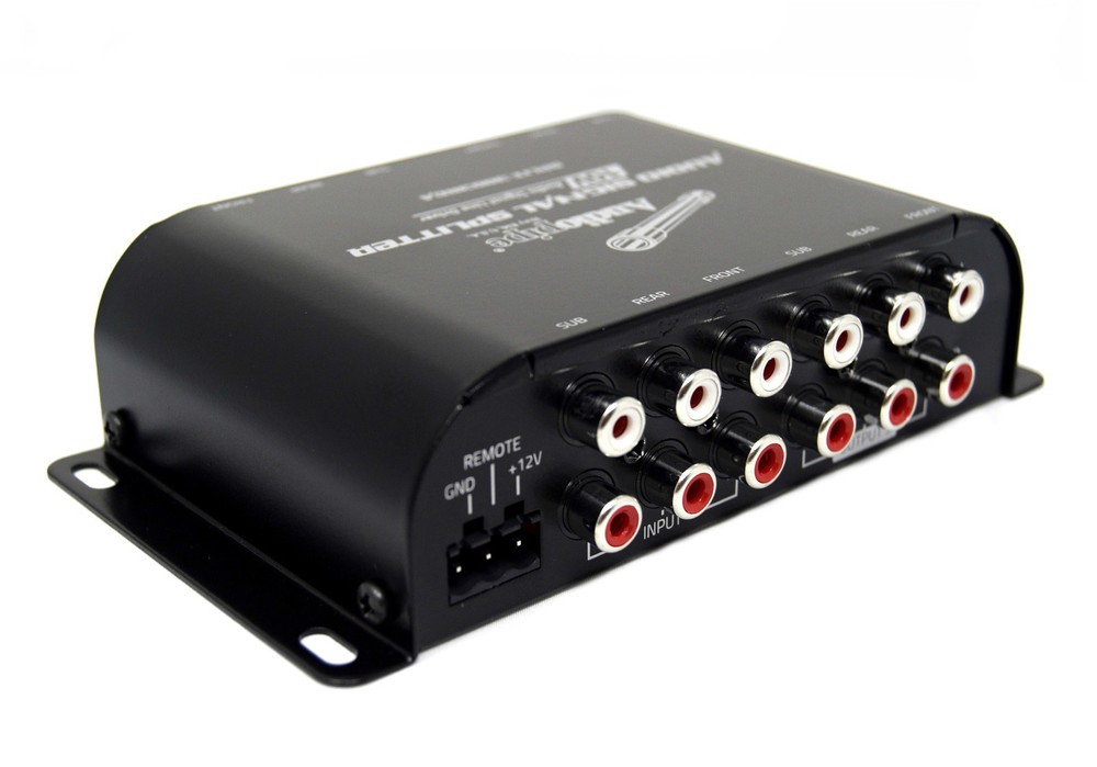Multi-Audio Amplifier 3 RCA Front, Rear, Subwoofer Inputs 10V Line Driver