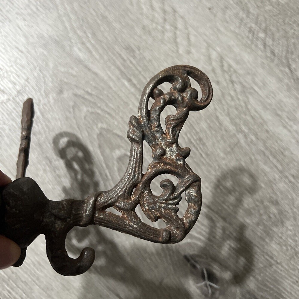 Victorian cast iron decorative hooks (Floral Design)