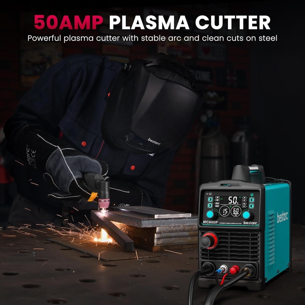 Portable Plasma Cutter Machine with Air Sensor and Adjustable Pilot Arc Feature