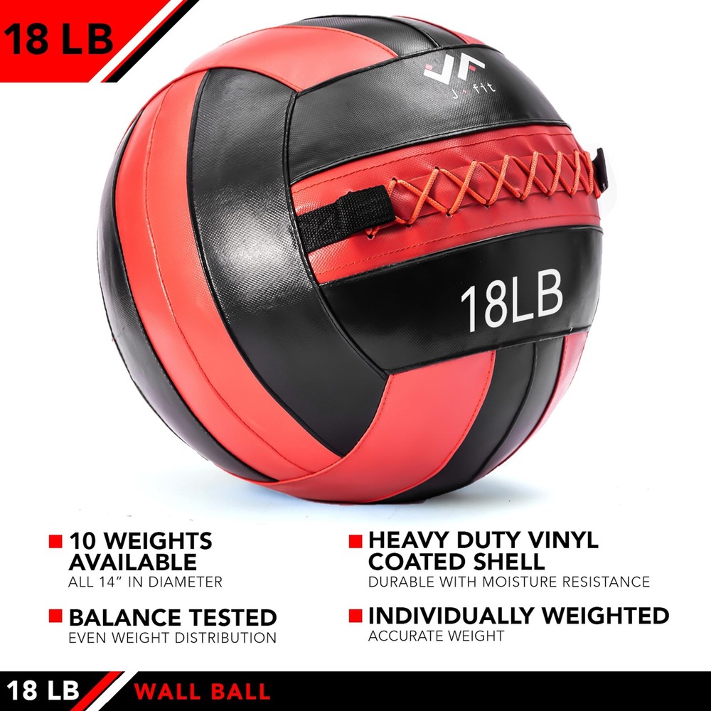 Wall Ball, Red/Black, 18 LB