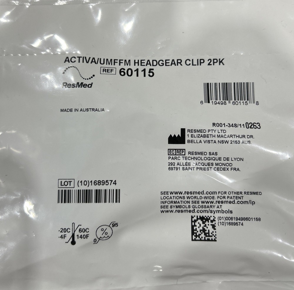 Active/umffm Headgear Clip 2PK / CPAP