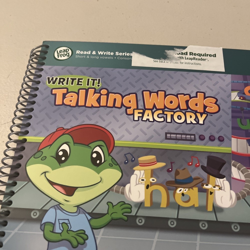 LeapFrog LeapReader Writing Workbook Talking Words Factory Frog Write It