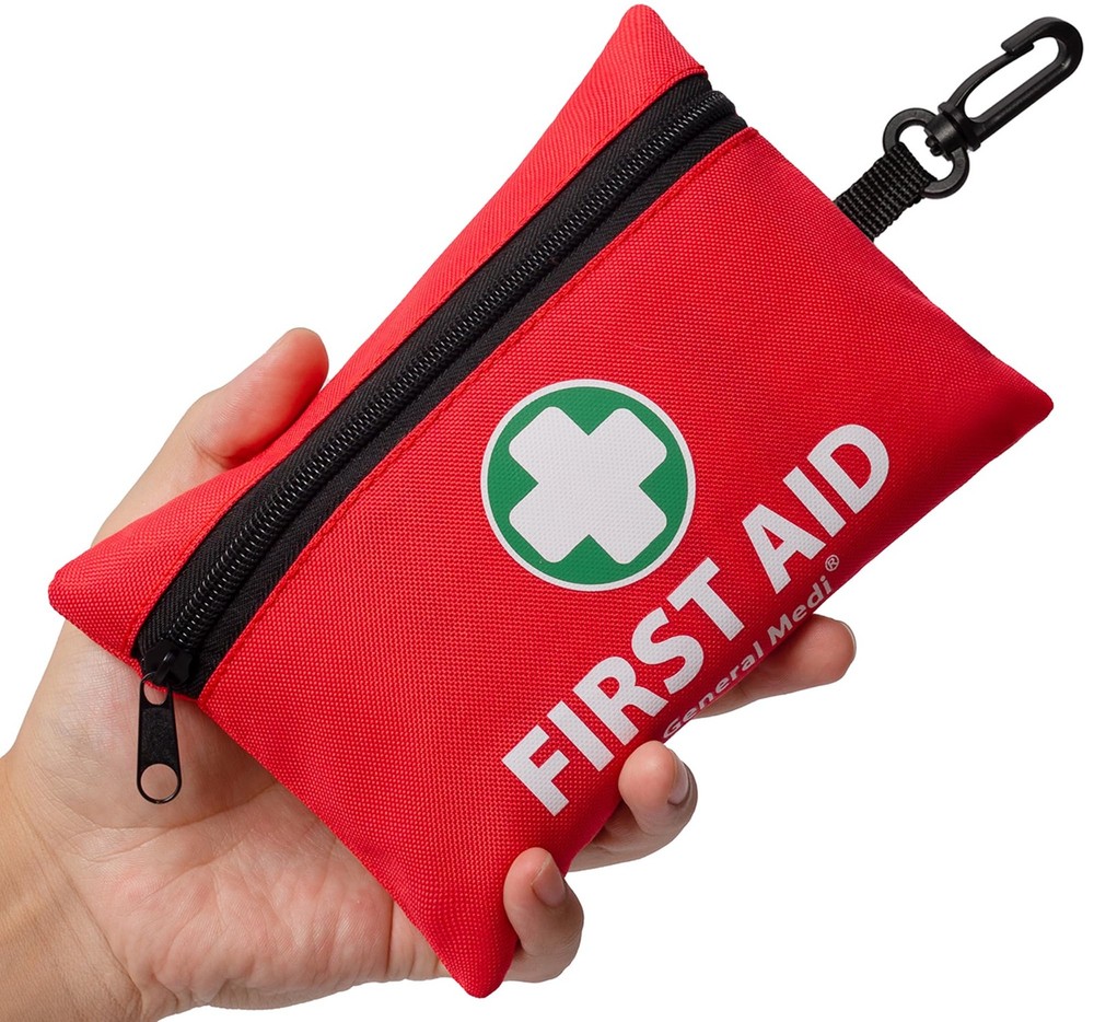 General Medi Mini First Aid Kit, 110 Piece Small 110 Set, Red