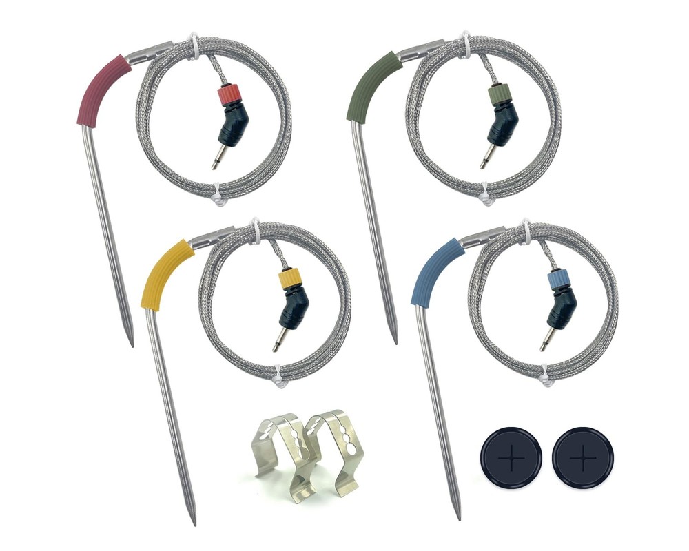 4-Pack Replacement Meat Temperature Probes for Weber Probe, iGrill & Weber Co...