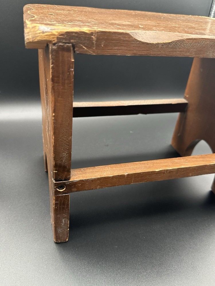 Antique Handmade Primitive Farmhouse Rustic Wooden Stool