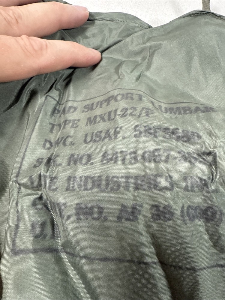 USAF Inflatable Lumbar Support Pad - Type MXU-22/P