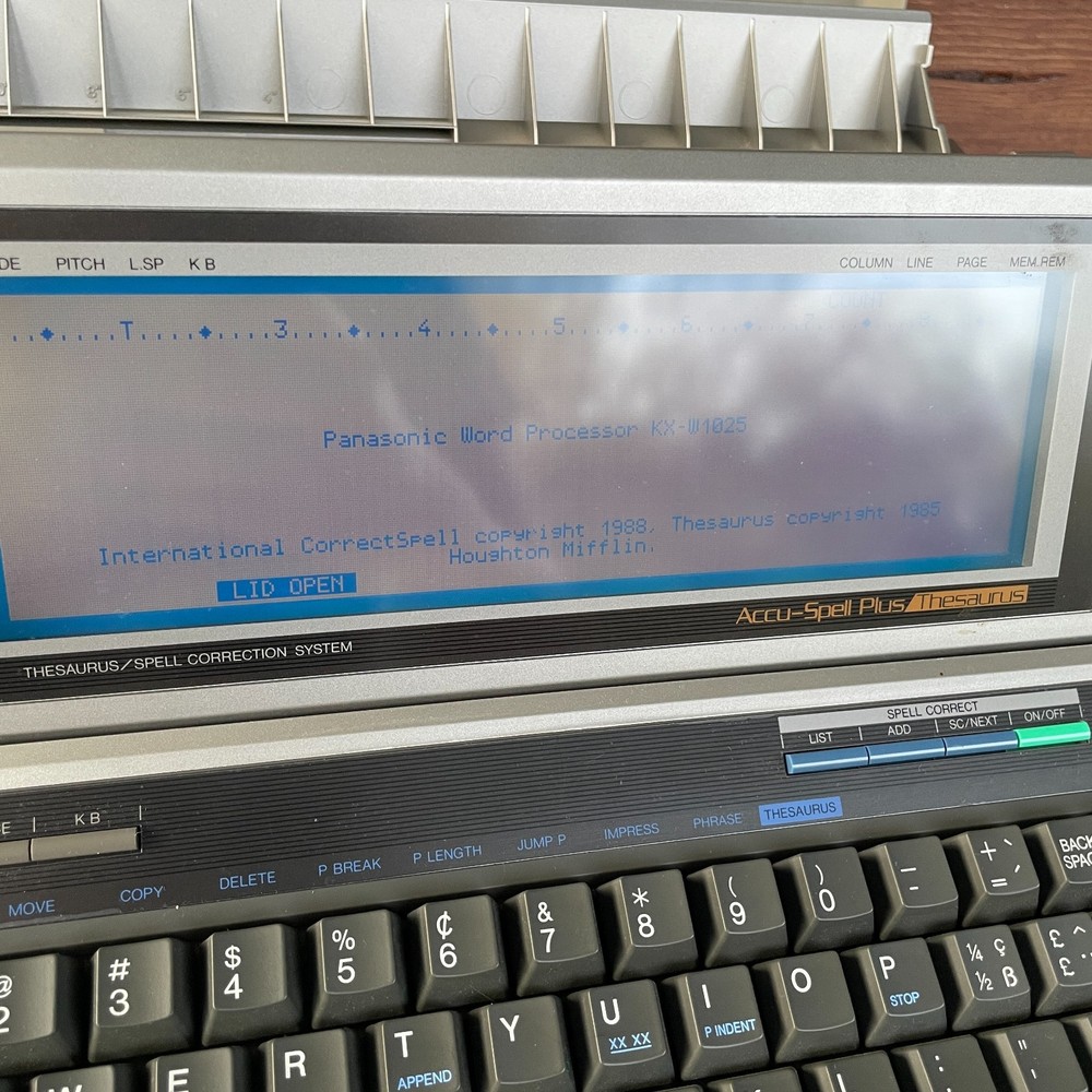 Panasonic KX-W1025 Personal Word Processor Type Writer 1989 Working Tested!