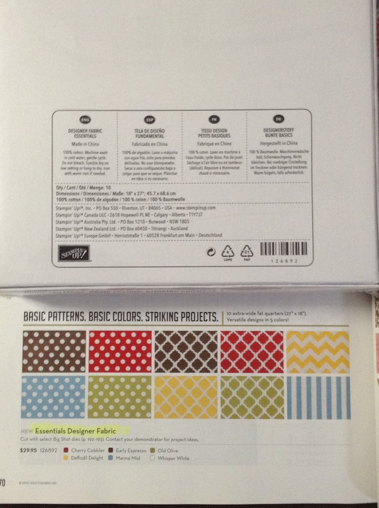 Stampin' Up! Designer Fabric Essentials