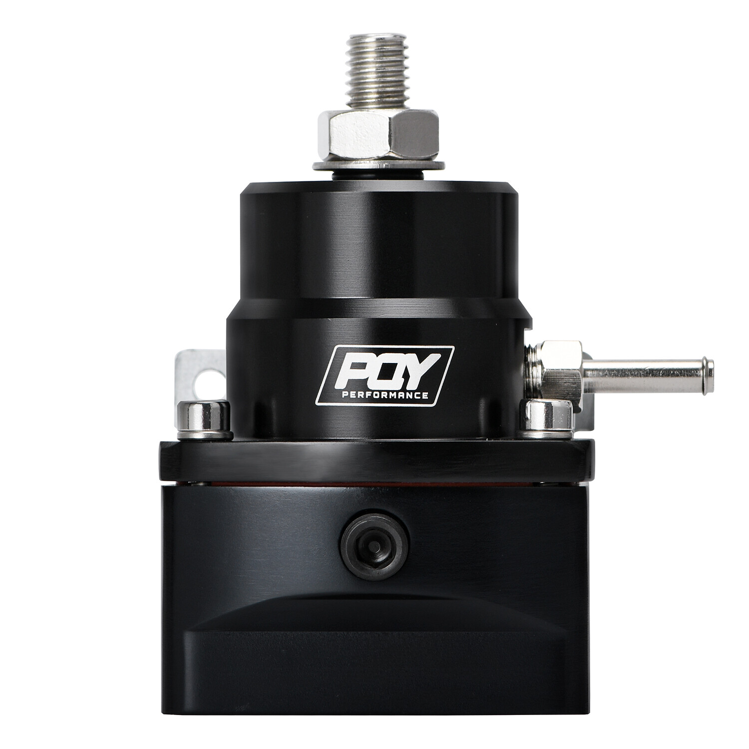 Black Adjustable EFI Fuel Pressure Regulator Bypass Gauge 6AN 8AN Fitting Spring