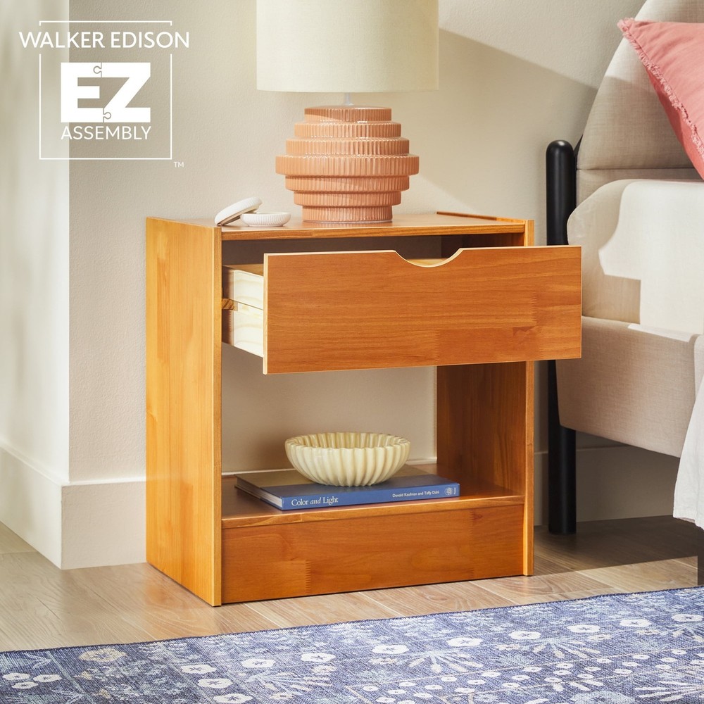 Declan 1 Drawer Nightstand Caramel Brown