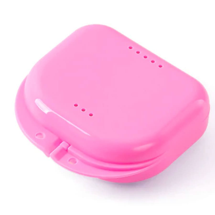 Denture Storage Case Vent Holes Compact Assortment Multiple Colors