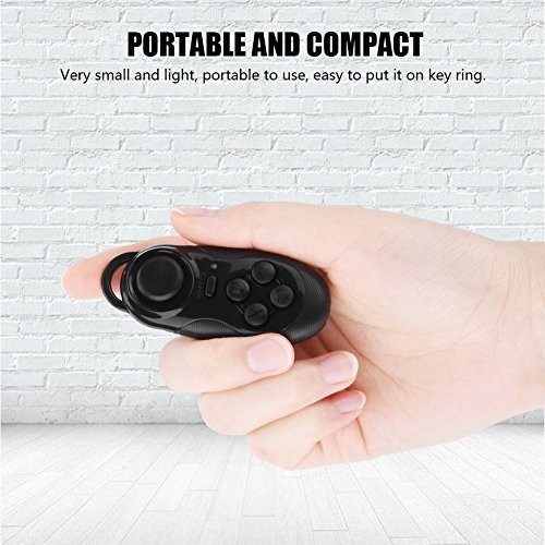 Mini Bluetooth Game Controller Joystick, Portable Remote Gamepad Selfie Timer