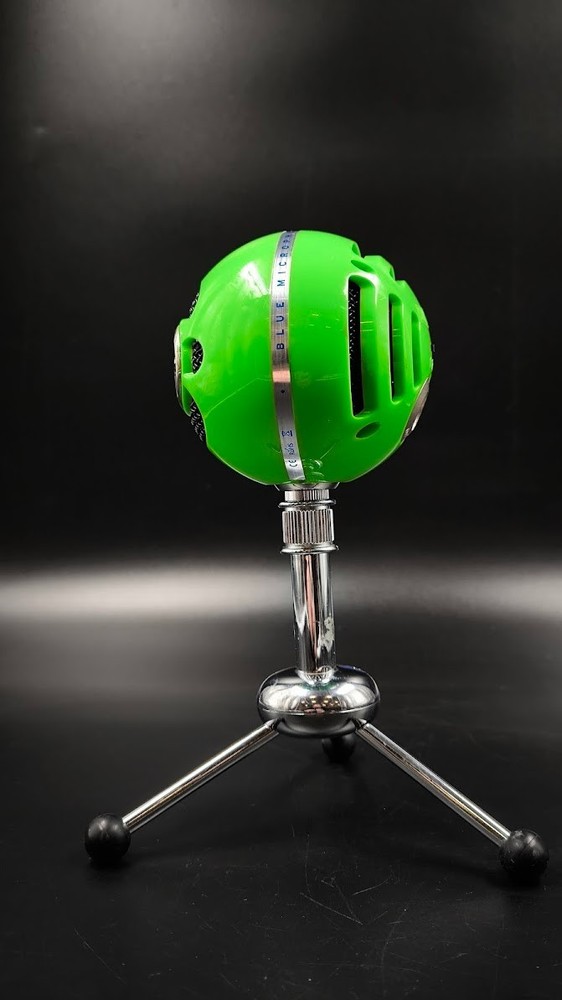 Blue Snowball USB Microphone Used Working Green