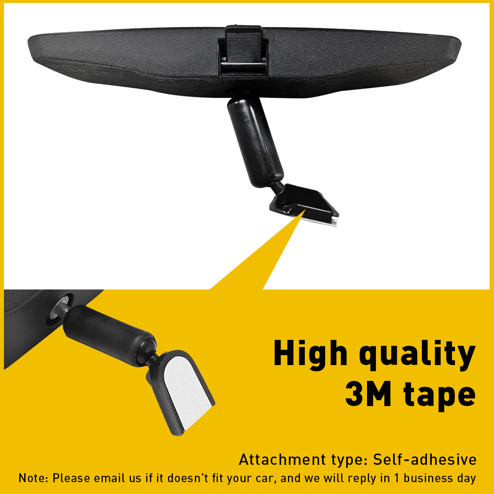 Quality 8" Black Rear View Mirror Interior Replacement Day Night For Universal